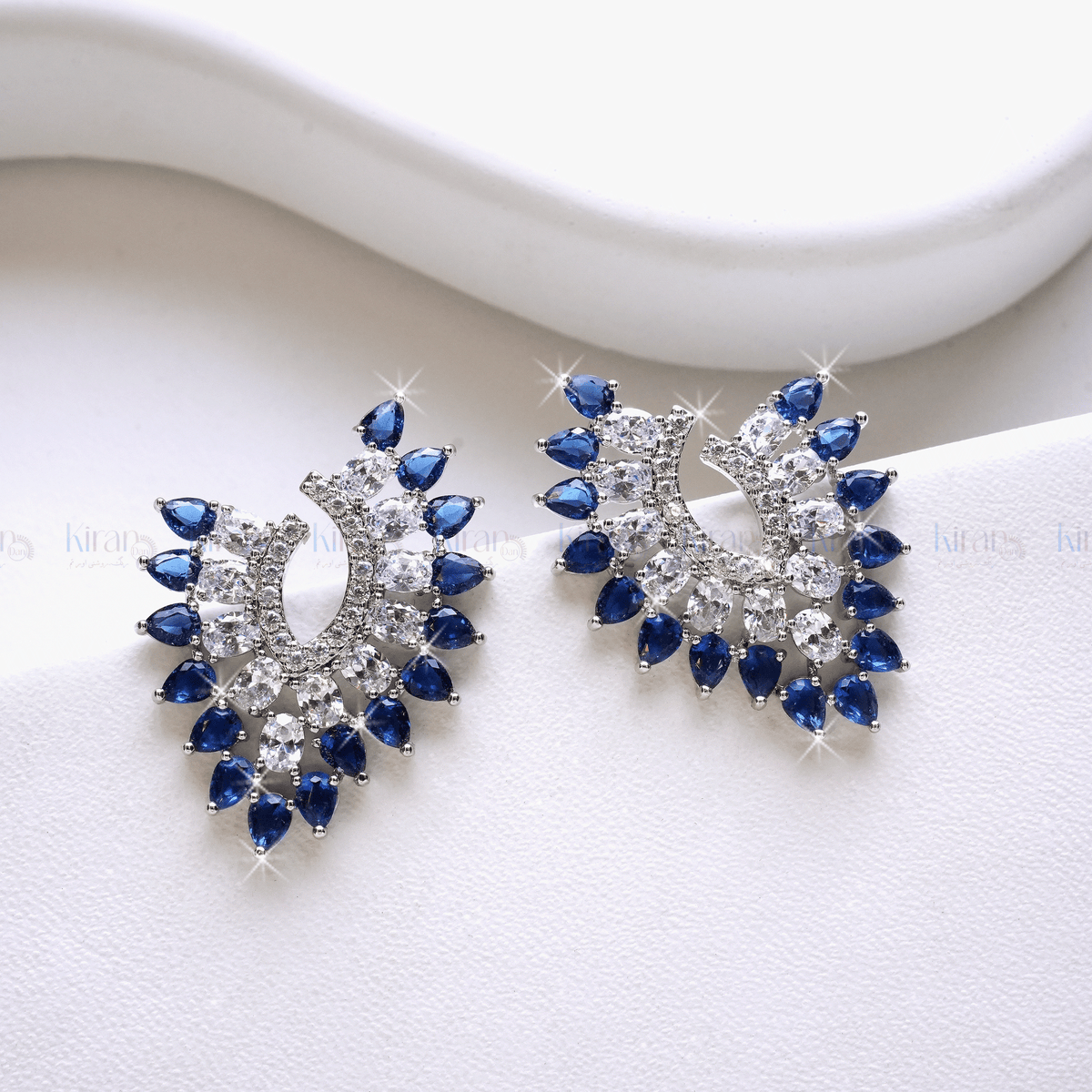 Blue Crest Hoops