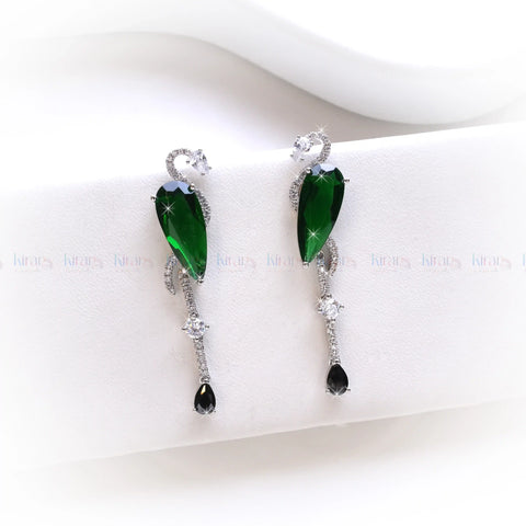 Green Flamingo Drop Earing