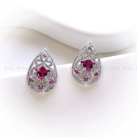 Pink Cluster Earing
