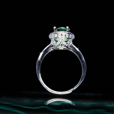 Green Crown Halo Ring