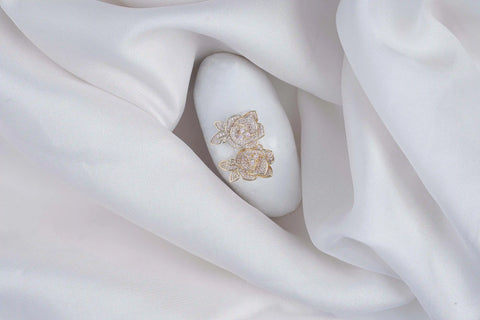 White Rose Earrings