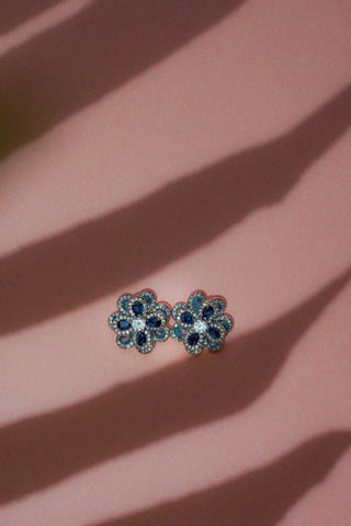 Sapphire Petal Studs