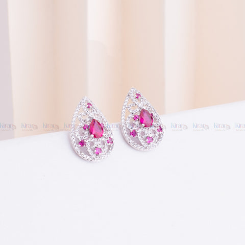 Pink Cluster Earing