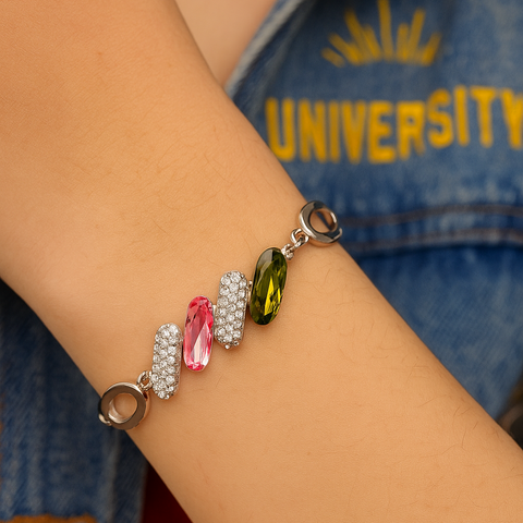 Dual Tone Silver Bracelet