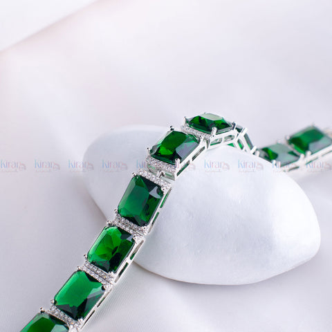 ZAHURI EMERALD ZIRCONIA BRACELET