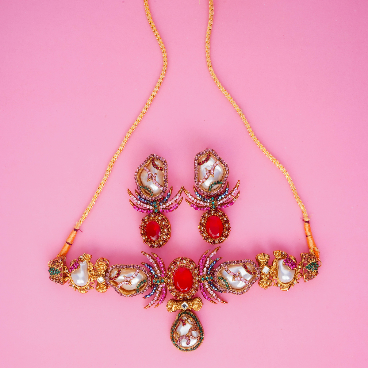 Mystic Ruby Necklace Set