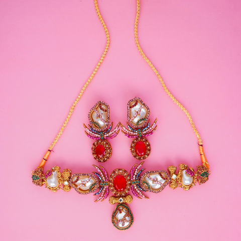 Mystic Ruby Necklace Set