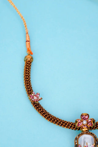 Varnika Pink Pearl Necklace Set