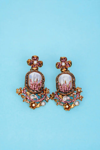 Varnika Lavender Pearl Necklace Set