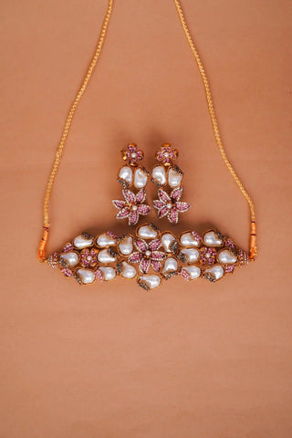 Pink Petal Pearl Set