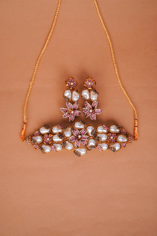 Pink Petal Pearl Set