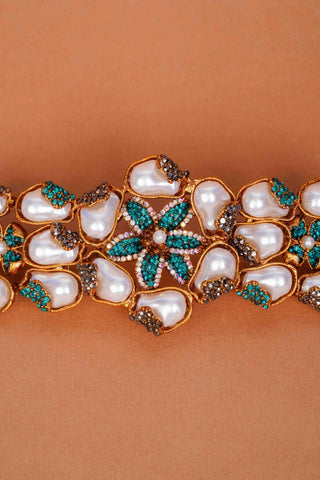 Green Petal Pearl Set