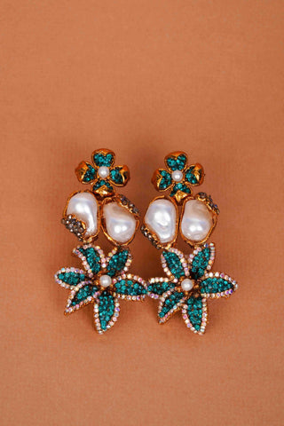 Green Petal Pearl Set