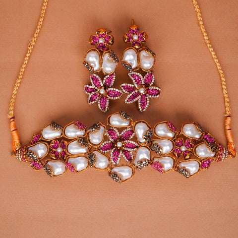 Rose Petal Pearl Set