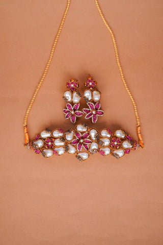Rose Petal Pearl Set