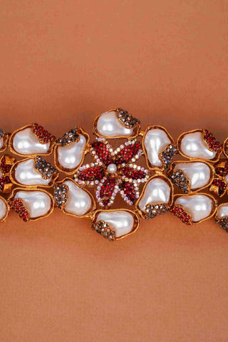 Burgundy Petal Pearl Set