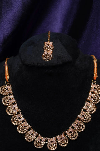 Golden Chandrika  Necklace Set