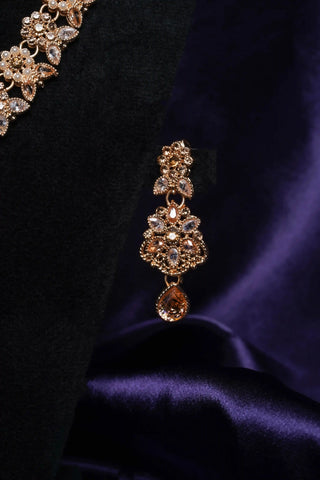 Golden  Floral Necklace Set