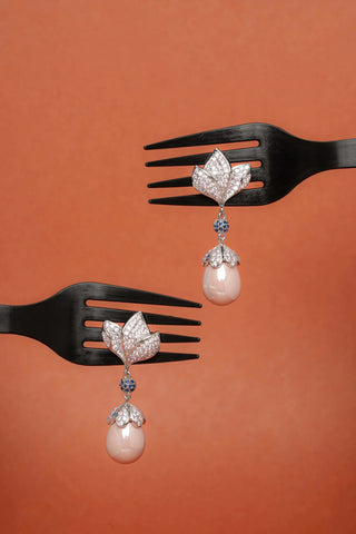 Blush Pearl Blossom Earrings