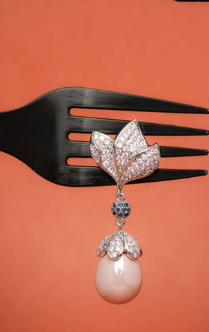 Blush Pearl Blossom Earrings