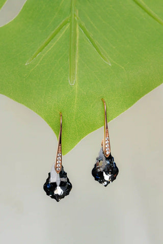 Black Crystal Drop earring