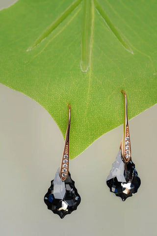 Black Crystal Drop earring