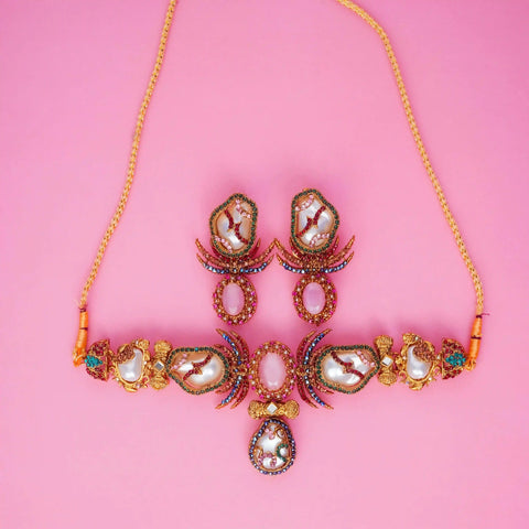 necklace and earring