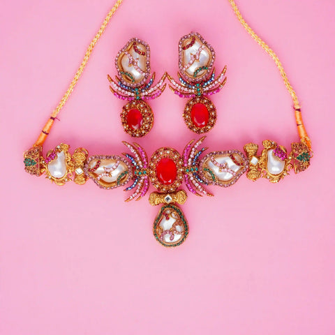 Mystic Ruby Necklace Set