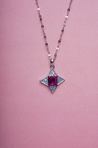 Blue Star Shine Crystal Necklace